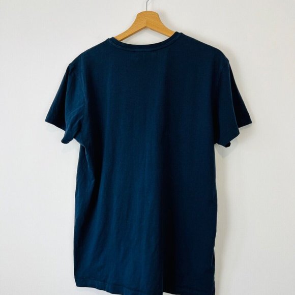 Roberto Cavalli Navy Blue Tiger Print Spell Out Logo Slim Fit T Shirt UK XXL - Picture 12 of 13